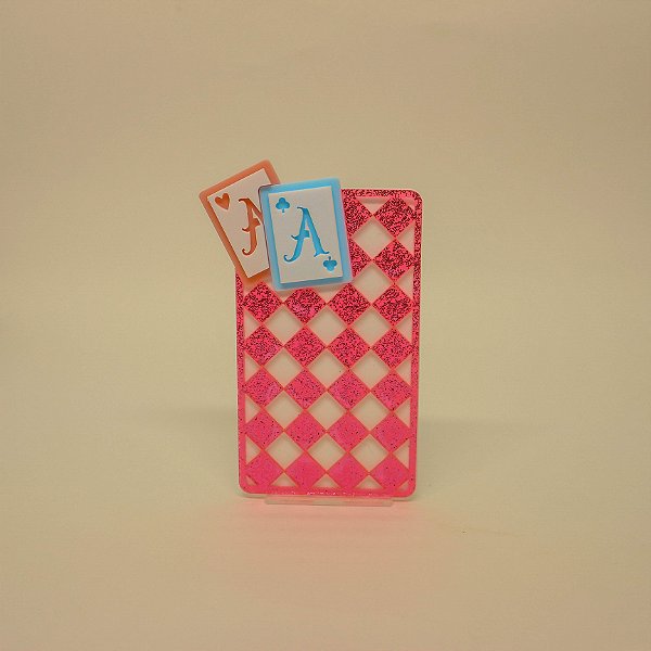 Cenário Cartas Glitter - Alice no País das Maravilhas - 12cm - 1 unidade