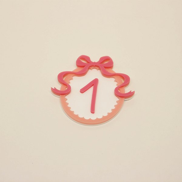 Aplique Brasão com Idade - Laços - 8cm - 1 unidade