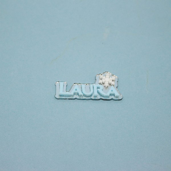 Aplique Nome com Floco de Neve - Frozen - 6cm - 1 unidade