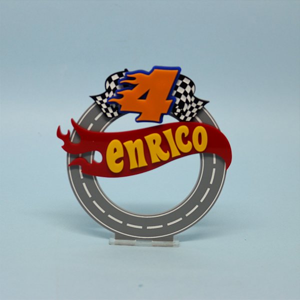 Cenário Pista com Nome e Idade - Hot Wheels - 12cm - 1 unidade