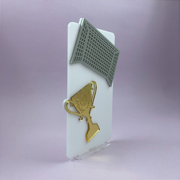 Cenário Gol e Troféu - Futebol - 12cm - 1 unidade