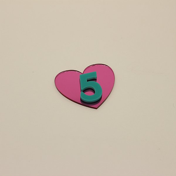 Aplique Coração com Idade - Barbie - 5cm - 1 unidade