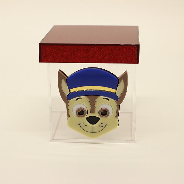 Caixa Mini Suspiro Chase - Patrulha Canina - 8cm - 1 unidade