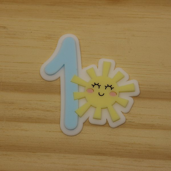 Aplique idade com sol - 365 Sorrisos - 7cm - 1 unidade