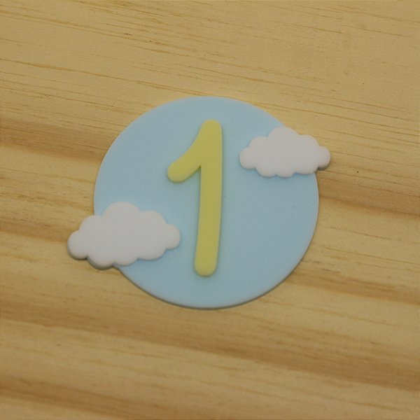Aplique Idade com Nuvens - 365 Sorrisos - 5,8cm - 1 unidade