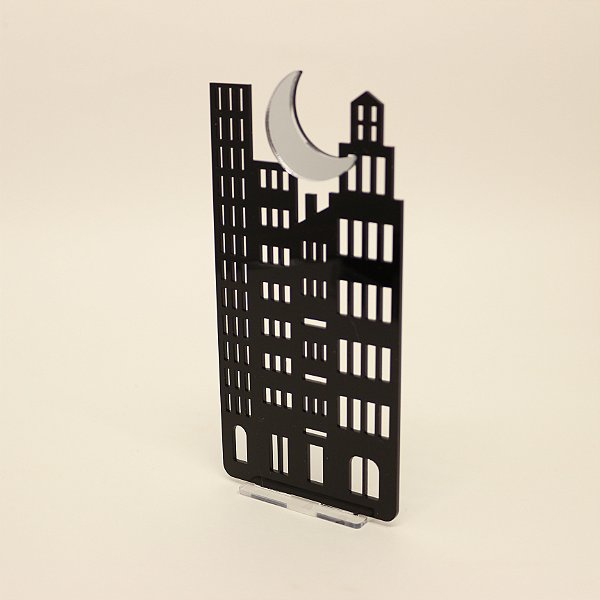 Cenário Prédio com Lua - Heróis - 14cm - 1 unidade