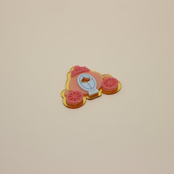 Aplique Carruagem - Princesas - 6,5cm - 1 unidade