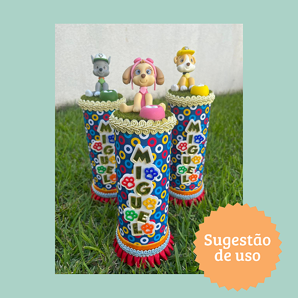 Aplique Nome para Batata Grande - Patrulha Canina - 14cm - 1 unidade