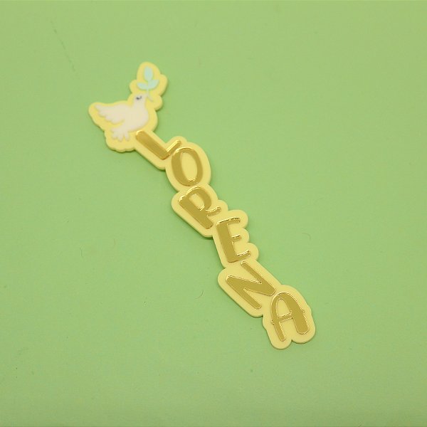 Aplique Batata com Pomba - Arca de Noé - 14cm - 1 unidade