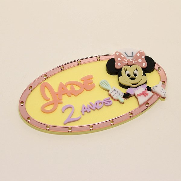 Aplique Kitkat Confeitaria com LED - Minnie - 12cm - 1 unidade