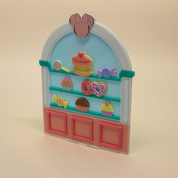 Cenário Vitrine de Doces - Minnie - 15cm - 1 unidade