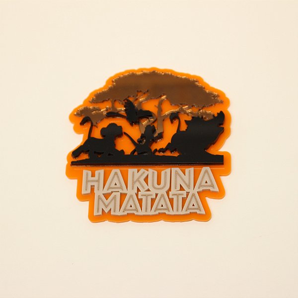 Aplique Hakuna Matata - Rei Leão - 8cm - 1 unidade