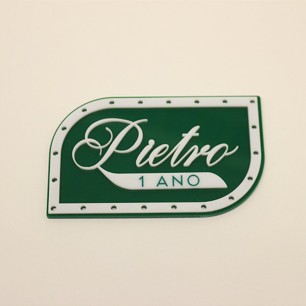 Aplique Kitkat Nome e idade com Furo para LED - Ralph Lauren - 10cm - 1 unidade