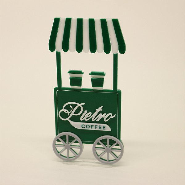 Cenário Carrinho de Café - Urso Ralph Lauren - 14cm - 1 unidade