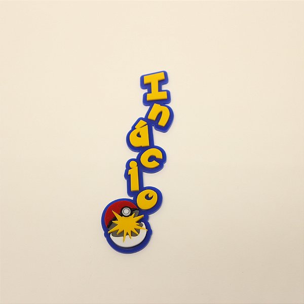 Aplique Nome com Pokebola para Batata grande - Pokemon - 14cm - 1 unidade