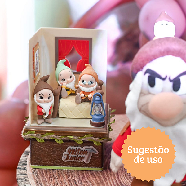 Cenário Quarto dos Anões - Branca de Neve - 14cm - 1 unidade