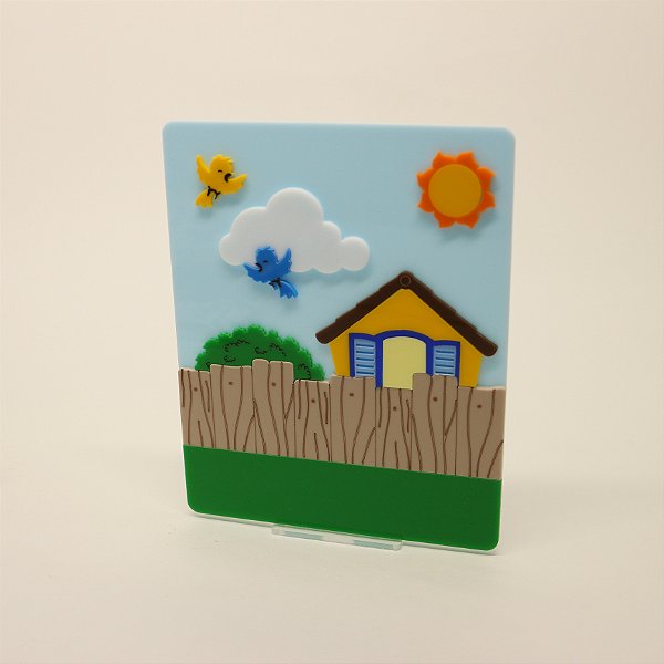 Cenário Casa e Pássaros - Turma da Mônica - 15cm - 1 unidade