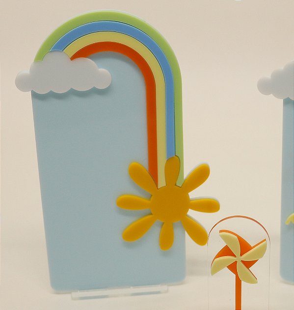 Cenário Sol e Arco Íris - 365 SORRISOS - 14cm - 1 unidade
