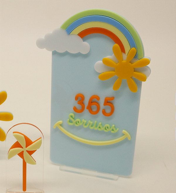 Cenário 365 Sorrisos com Elementos - 365 SORRISOS - 14cm - 1 unidade