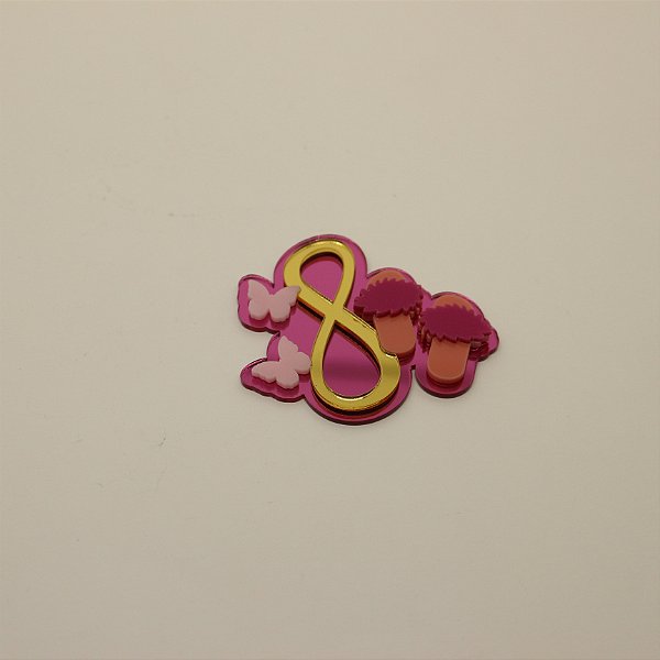 Aplique Idade com chinelo e borboleta - SPA - 6cm - 1 unidade
