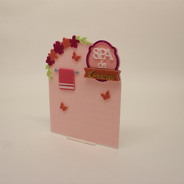 Cenário Nome com Flores - SPA - 15cm -1 unidade