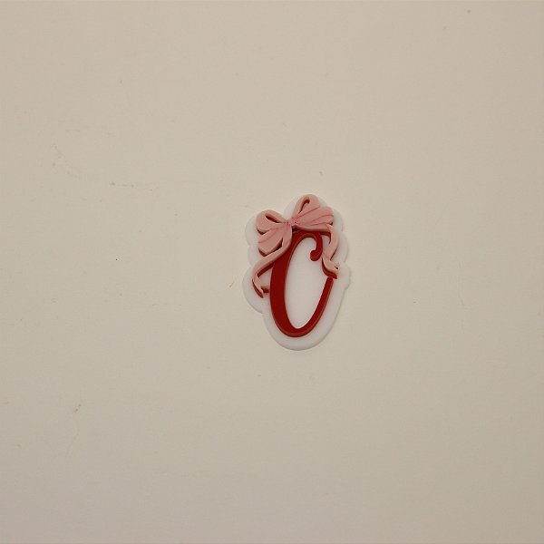 Aplique Inicial com Laço - Laços - 5cm - 1 unidade