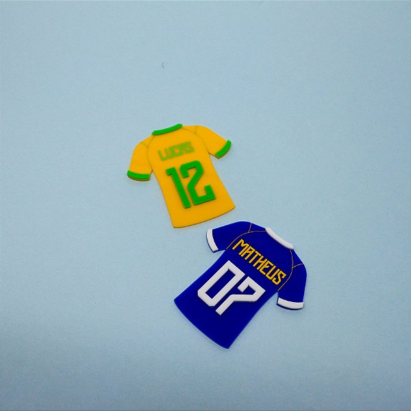 Aplique Camisa Futebol com Nome e idade - Futebol - 8cm - 1 unidade