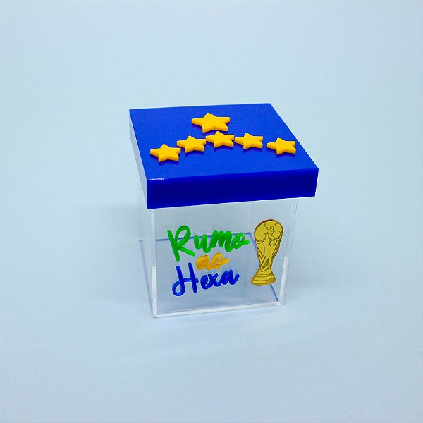 Caixa Mini Suspiro Rumo ao Hexa - Futebol - 8cm - 1 unidade