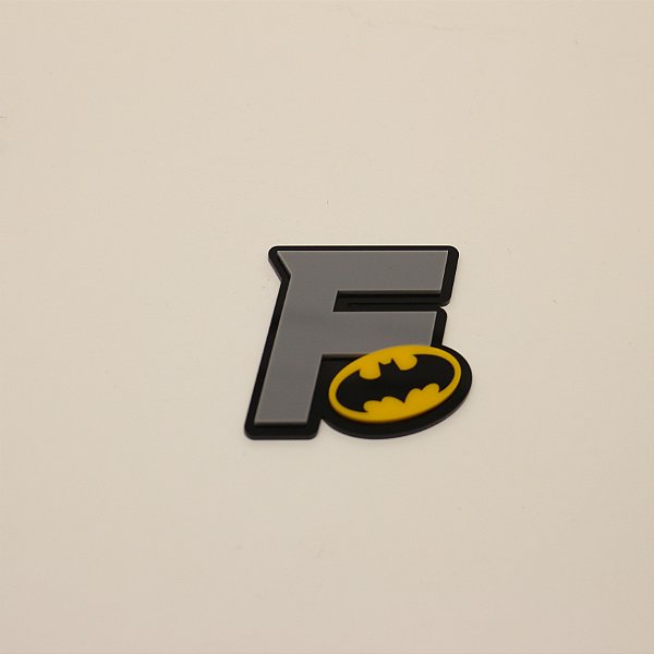 Aplique Inicial com Logo - Batman - 6cm - 1 unidade