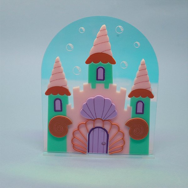 Cenário Castelo - Fundo do Mar - 17cm - 1 unidade