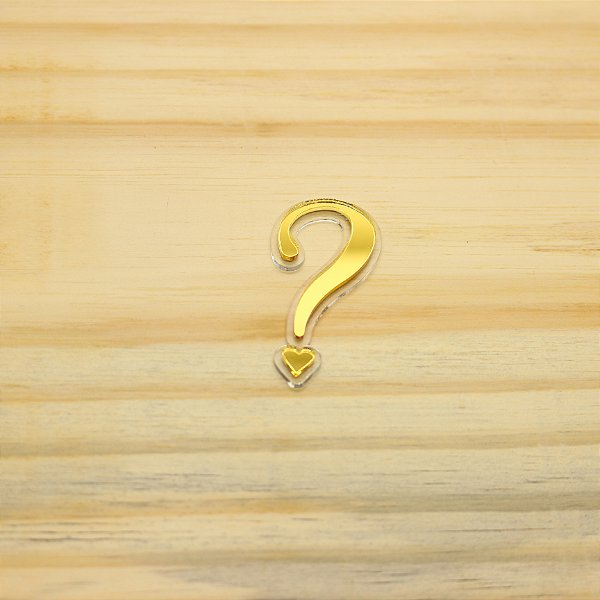 Aplique Interrogação - Chá Revelação - 6cm - 1 unidade