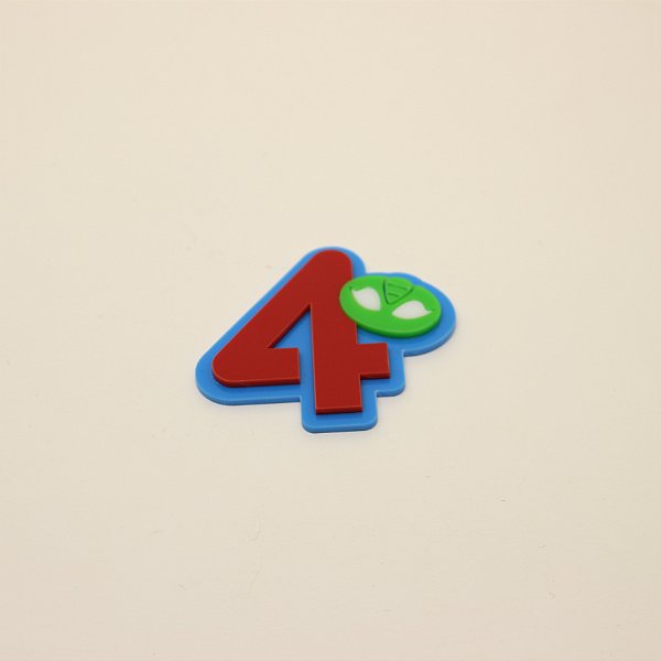 Aplique idade com máscara - PJ Mask - 5,6cm - 1 unidade