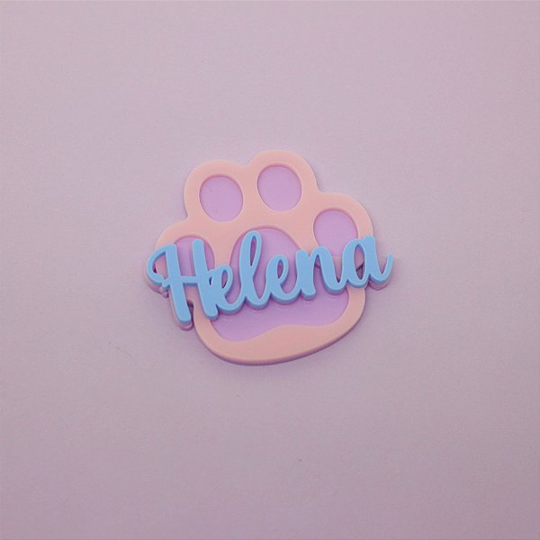 Aplique Pata com Nome - Cachorros - 6cm - 1 unidade