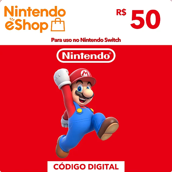 Gift Card Nintendo Eshop R$50 - Código Digital