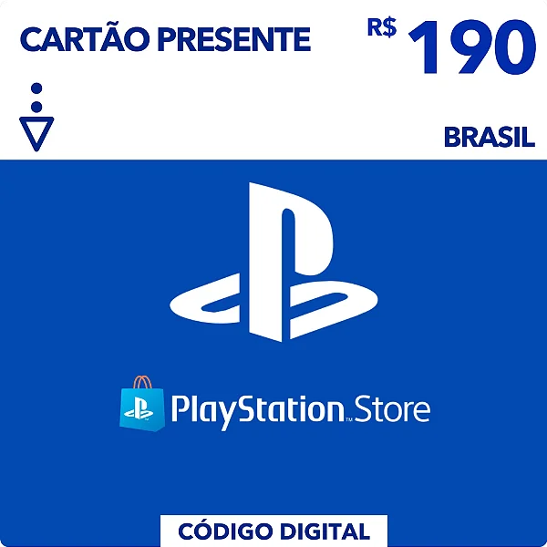 Gift Card Playstation Store R$190 - Código Digital