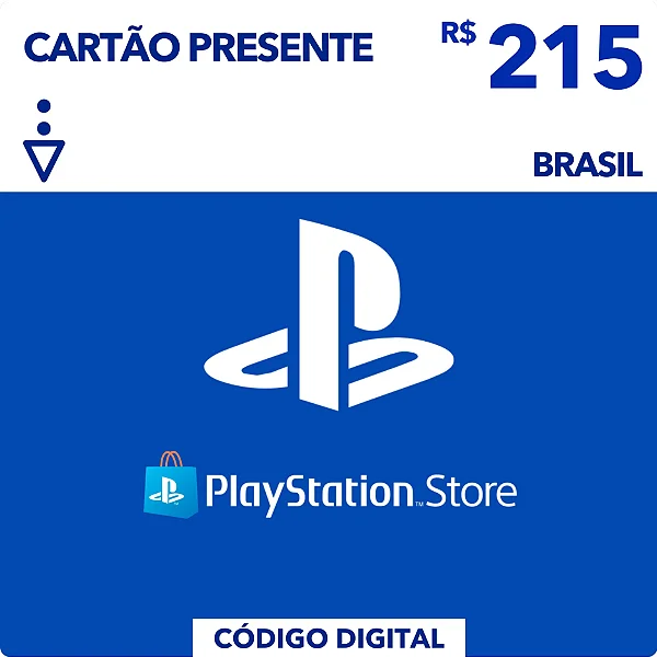 Gift Card Playstation Store R$215 - Código Digital