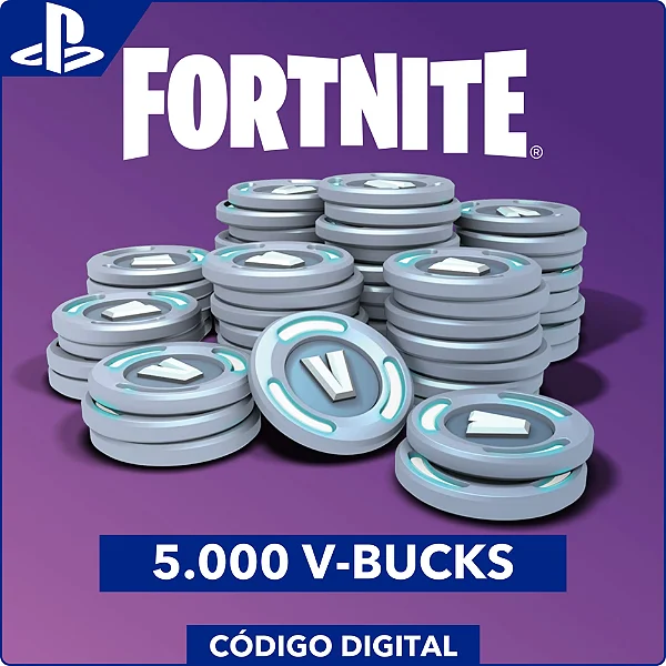 Fortnite 5.000 V-Bucks PS4 e PS5 - Código Digital