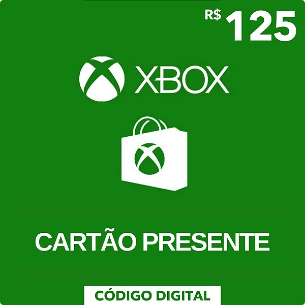 Cartão Presente Xbox R$125 - Código Digital