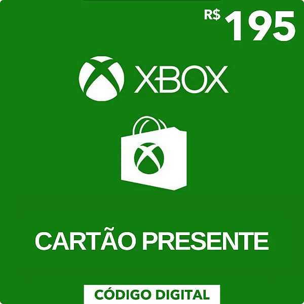 Cartão Presente Xbox R$195 - Código Digital