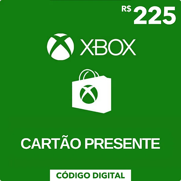 Cartão Presente Xbox R$225 - Código Digital