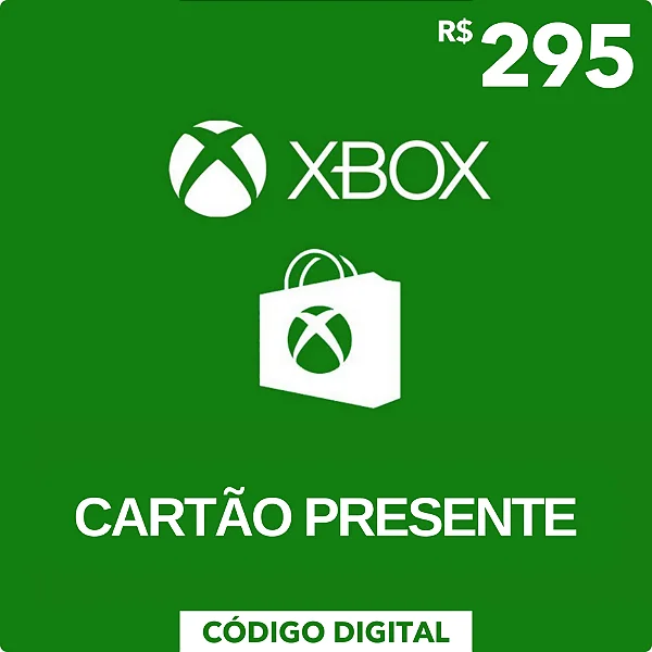 Cartão Presente Xbox R$295 - Código Digital