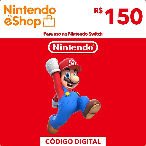 Gift Card Nintendo Eshop R$150 - Código Digital