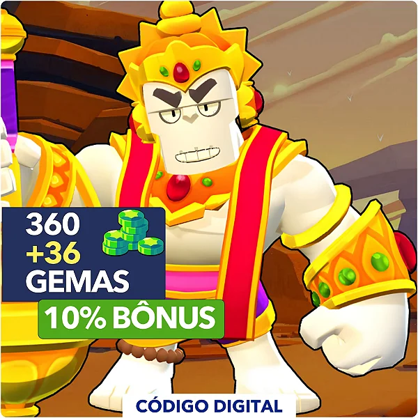 Brawl Stars - 360 Gemas + 10% Bônus - Código Digital