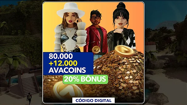 Avakin Life - 80.000 AvaCoins + 20% Bônus - Código Digital
