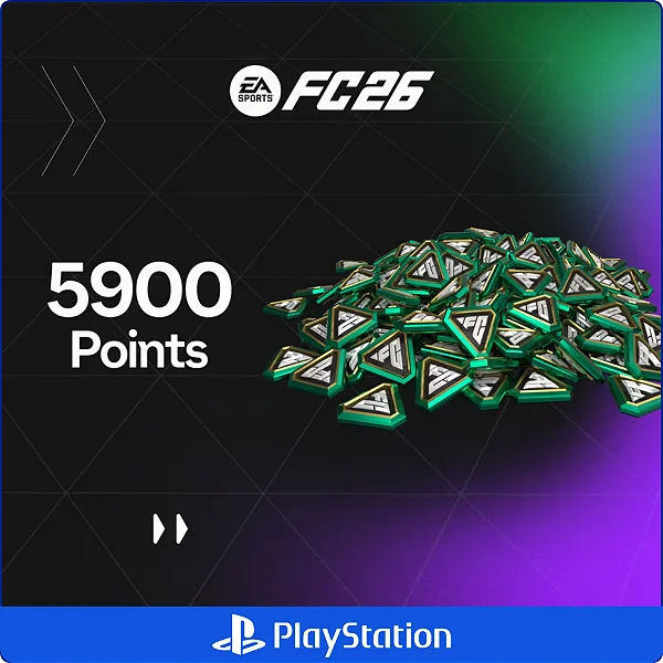 Ea Sports FC 26 - 5.900 FC Points PS4 e PS5 - Código Digital