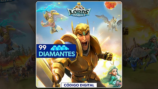 Lords Mobile - 99 Diamantes - Código Digital