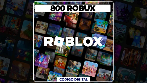 Roblox - 800 Robux - Código Digital