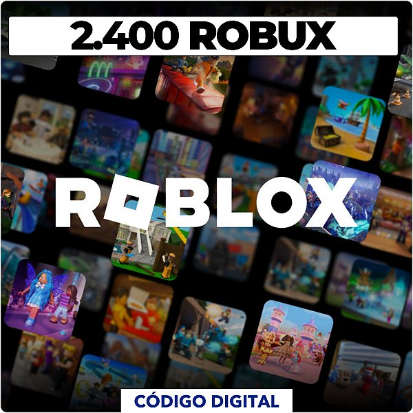 Roblox - 2.400 Robux - Código Digital