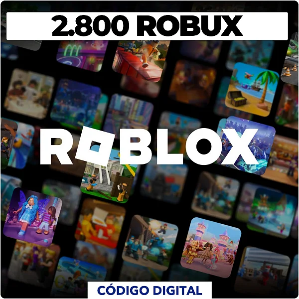 Roblox - 2.800 Robux - Código Digital