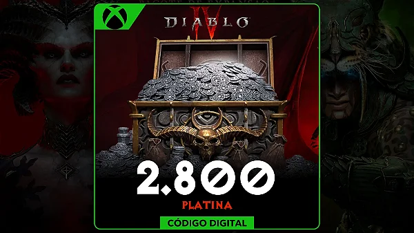 Diablo IV - 2.800 Platina Xbox One e Series - Código Digital